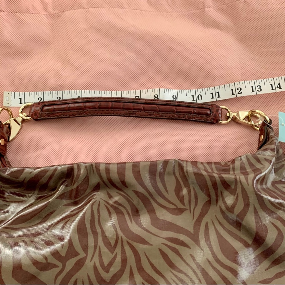 Antonio Melani Wine Red Zebra Print Handbag NWT - Picture 7 of 9